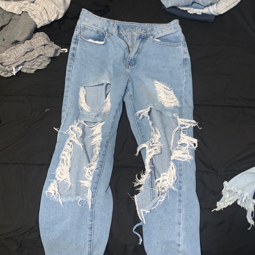 ripped mom jeans